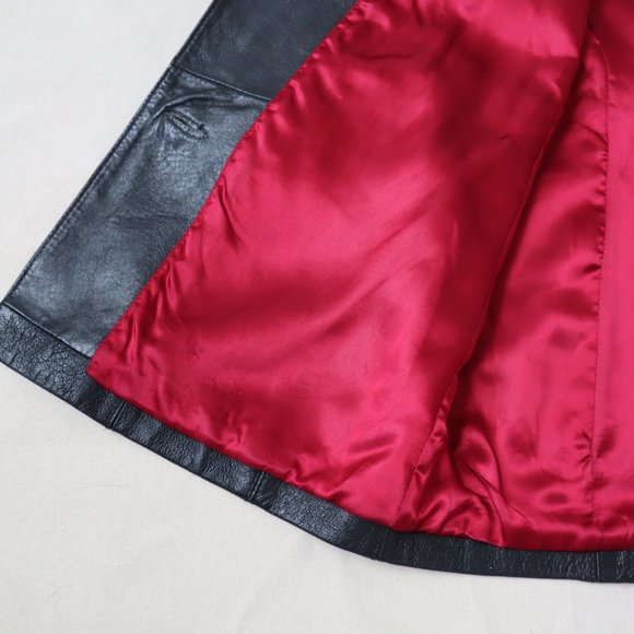 George Woman Black Leather Blazer Jacket, Size XL - Picture 13 of 16